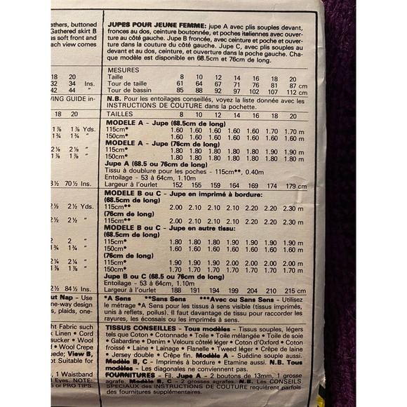 McCalls 2265 skirt sewing pattern sz 10 - Picture 5 of 5